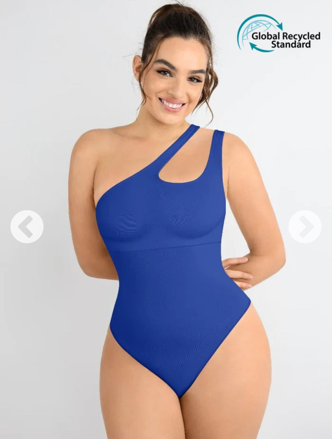 One shoulder strap shapewear bodysuit