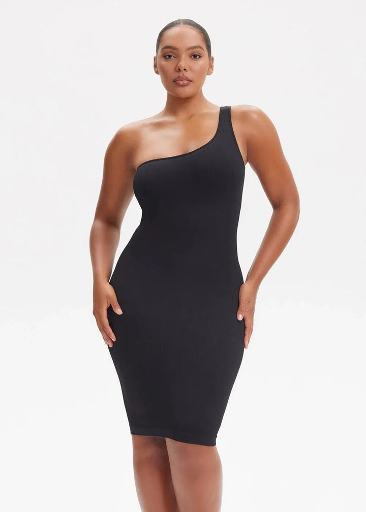 One Shoulder Strap Shapewear Dress