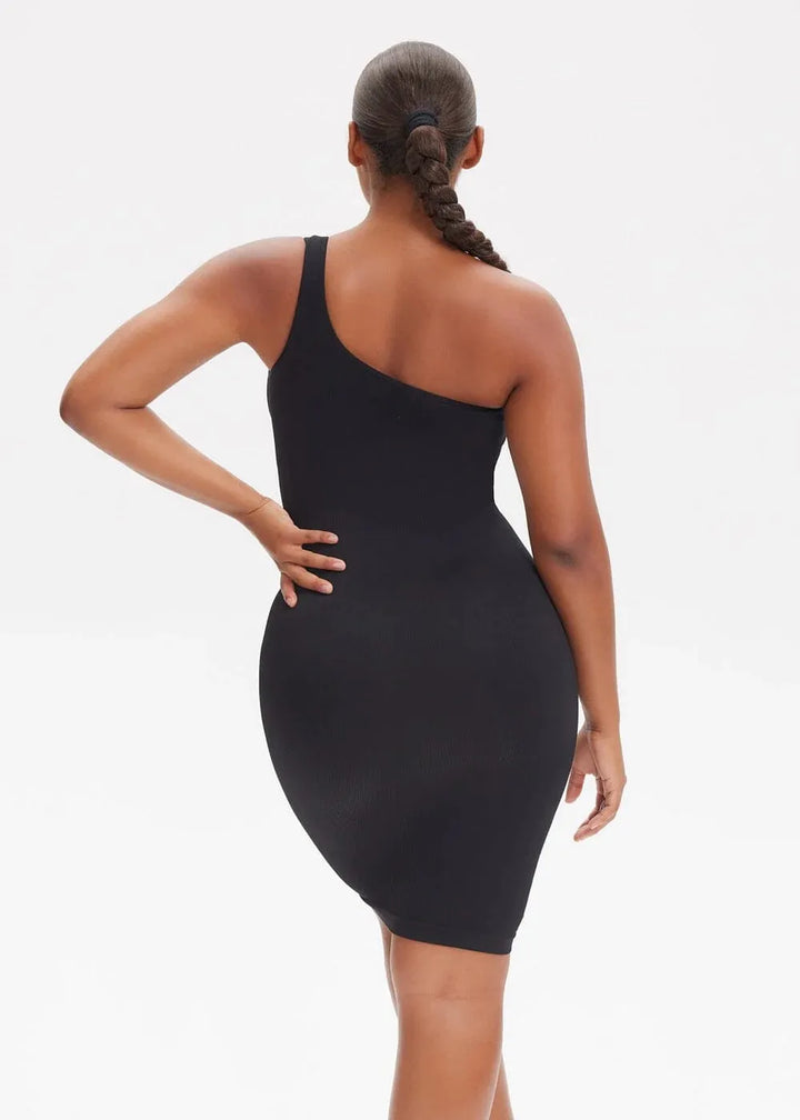 One Shoulder Strap Shapewear Dress