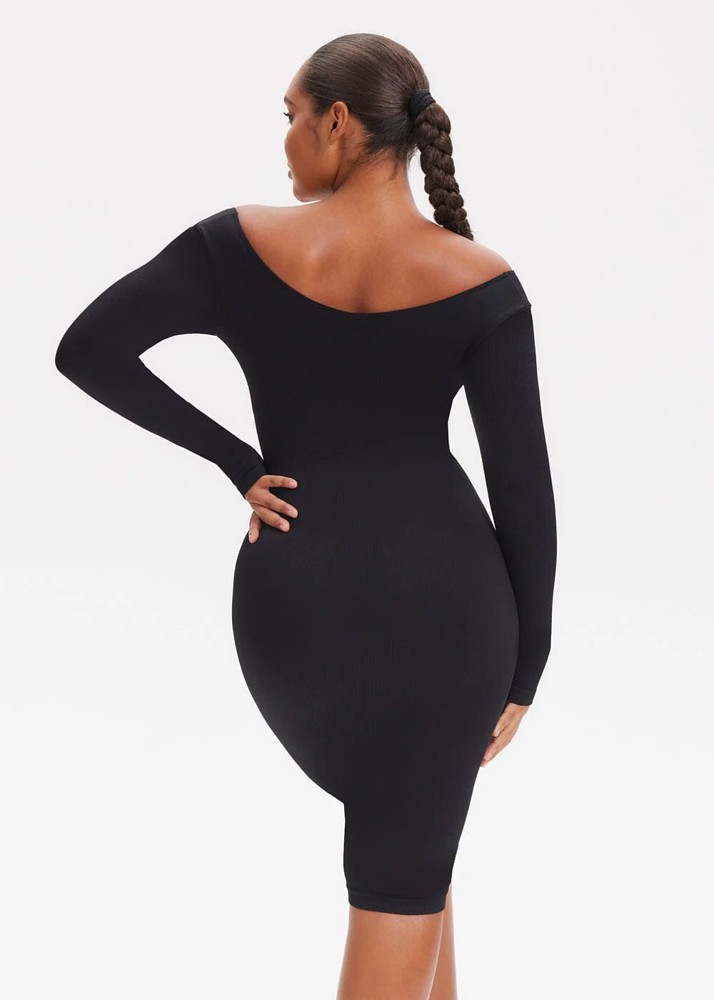 V-Neck Midi Shapewear dress