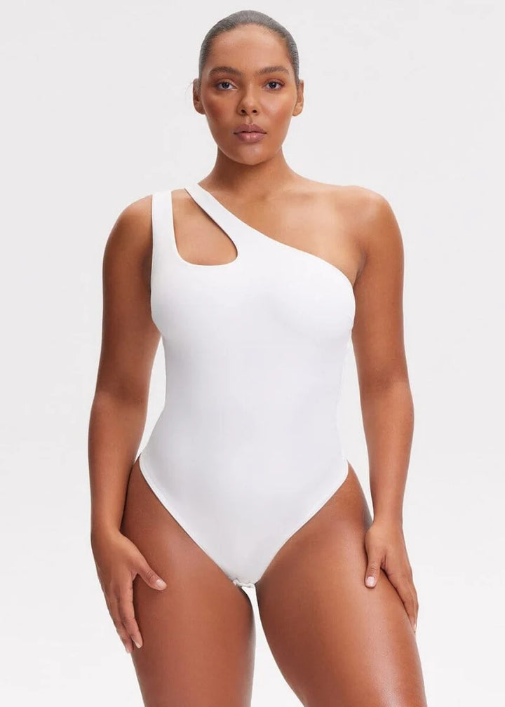 One shoulder strap shapewear bodysuit