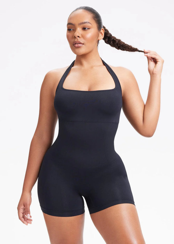 Halterstrap shapewear romper