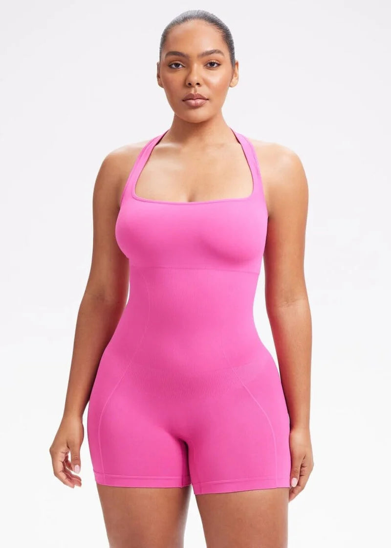 Halterstrap shapewear romper