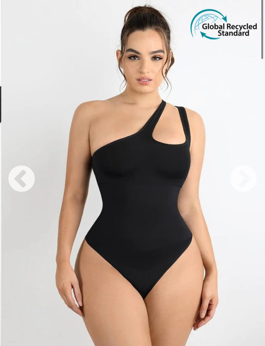 One shoulder strap shapewear bodysuit