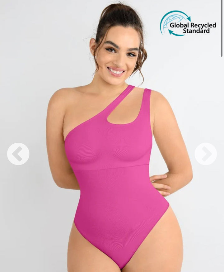 One shoulder strap shapewear bodysuit